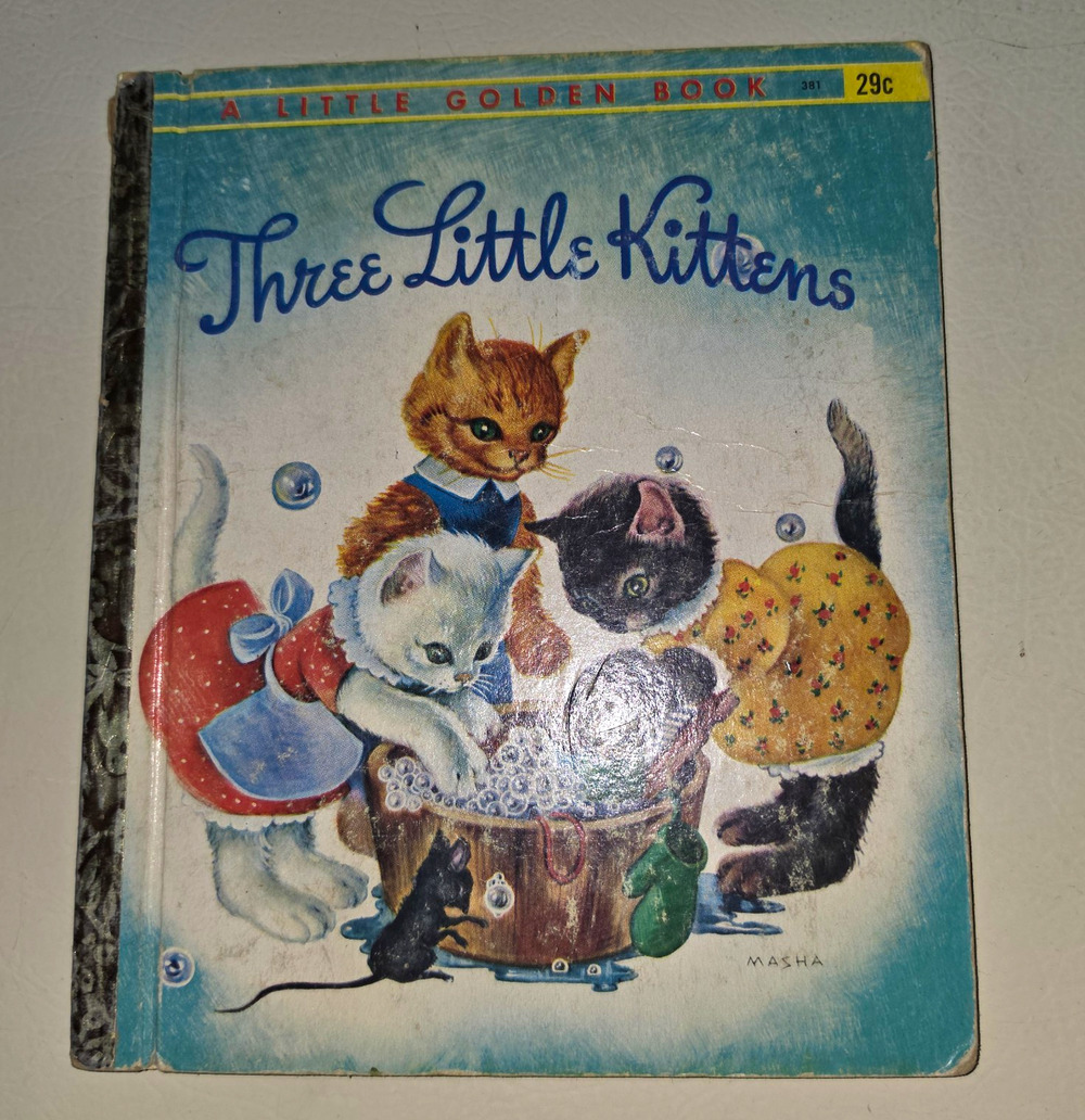 Little Golden Books Three Little Kittens Mary Reed illus. Masha HC 1942